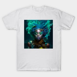 Woman in a body of water, floating hair. T-Shirt